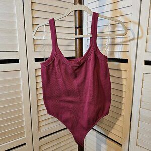 No Boundaries Jr Size XL 16-18, Raspberry Colored Thong Tank